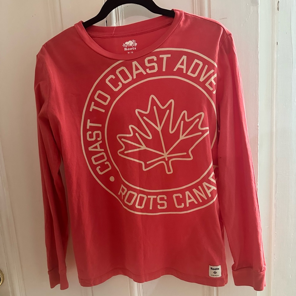 Roots Canada Peachy Red Long Sleeve Shirt